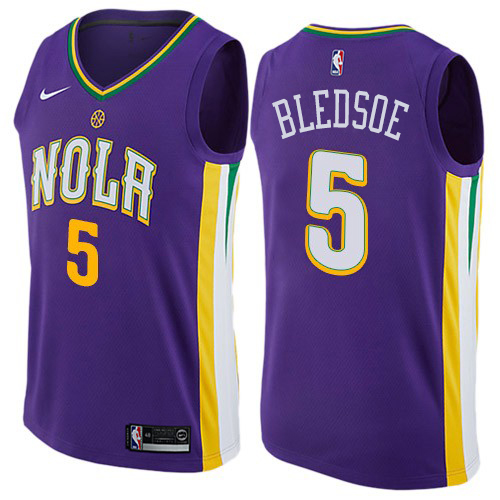 Nike Pelicans #5 Eric Bledsoe Purple NBA Swingman City Edition Jersey