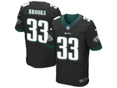 Nike Philadelphia Eagles #33 Ron Brooks Elite Black Jersey