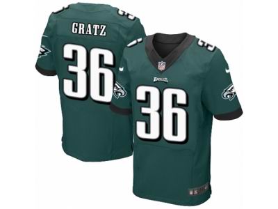 Nike Philadelphia Eagles #36 Dwayne Gratz Elite Green Jersey