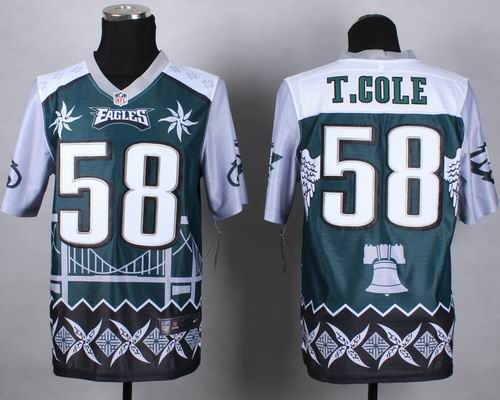 Nike Philadelphia Eagles #58 T.Cole Noble Fashion elite jerseys