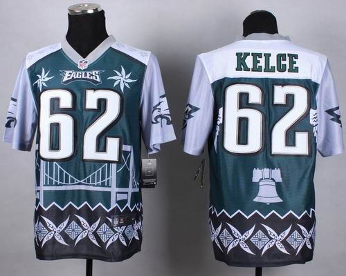 Nike Philadelphia Eagles #62 kelce Noble Fashion elite jerseys