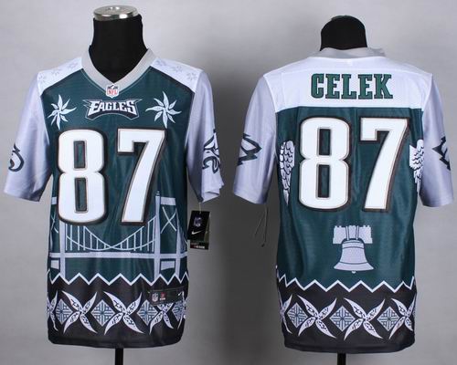 Nike Philadelphia Eagles #87 Brent Celek Noble Fashion elite jerseys
