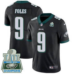 Nike Philadelphia Eagles #9 Nick Foles Black Alternate Super Bowl LII Champions Men's Stitched NFL Vapor Untouchable Limited Jersey