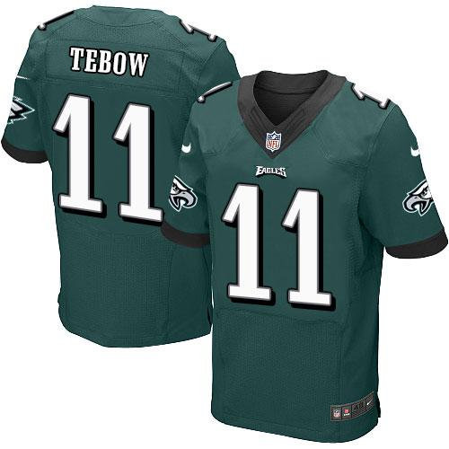 Nike Philadelphia Eagles 11 Tim Tebow Midnight Green Team Color NFL New Elite jersey