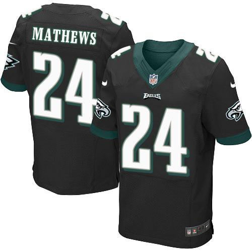 Nike Philadelphia Eagles 24 Ryan Mathews Black Alternate NFL New Elite jersey