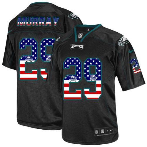 Nike Philadelphia Eagles 29 DeMarco Murray Black NFL Elite USA Flag Fashion Jersey