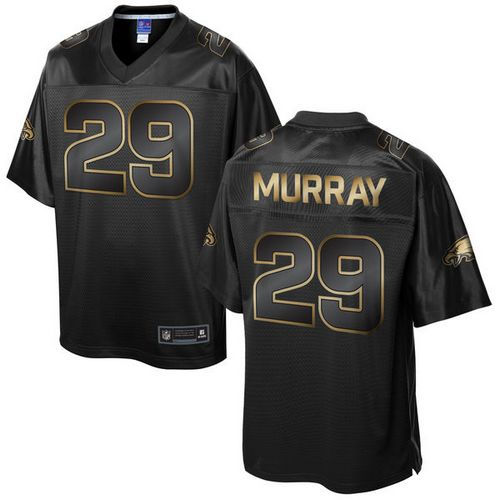 Nike Philadelphia Eagles 29 DeMarco Murray Pro Line Black Gold Collection NFL Game Jersey