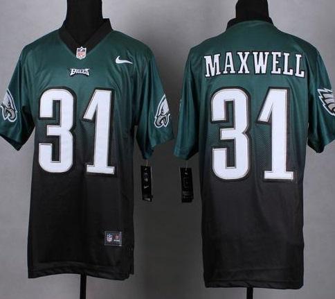 Nike Philadelphia Eagles 31 Byron Maxwell Green Black Elite Fadeaway Fashion NFL Jerseys