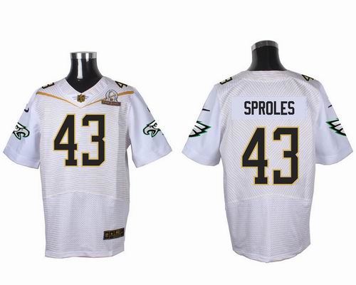 Nike Philadelphia Eagles 43# Darren Sproles white 2016 Pro Bowl Elite Jersey