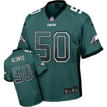 Nike Philadelphia Eagles 50 Kiko Alonso Midnight Green NFL Elite Drift Fashion Jersey