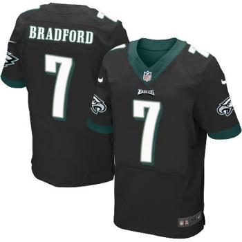 Nike Philadelphia Eagles 7 Sam Bradford Black Alternate NFL Elite Jersey