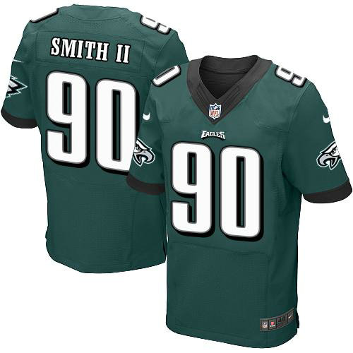 Nike Philadelphia Eagles 90 Marcus Smith II Midnight Green Team Color NFL Elite Jersey