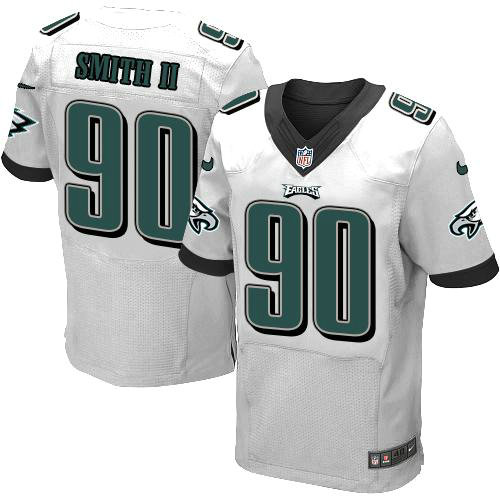 Nike Philadelphia Eagles 90 Marcus Smith II White NFL Elite Jersey