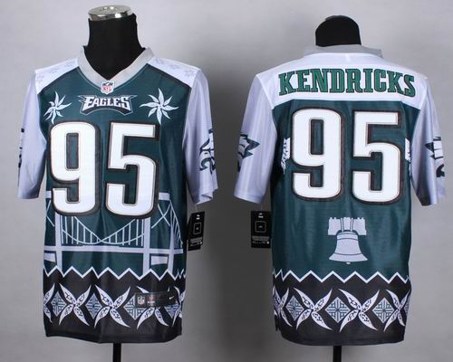 Nike Philadelphia Eagles 95# Mychal Kendricks Noble Fashion elite jerseys