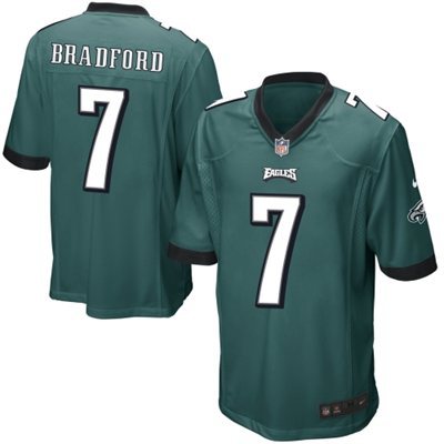 Nike Philadelphia eagles #7 Sam Bradford Green Elite Jersey