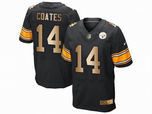 Nike Pittsburgh Steelers #14 Sammie Coates Black Elite Gold Jersey
