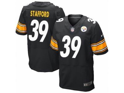 Nike Pittsburgh Steelers #39 Daimion Stafford Elite Black Jersey