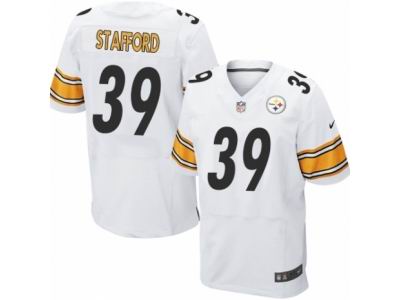 Nike Pittsburgh Steelers #39 Daimion Stafford Elite White NFL Jersey