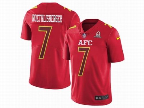 Nike Pittsburgh Steelers #7 Ben Roethlisberger Limited Red 2017 Pro Bowl NFL Jersey