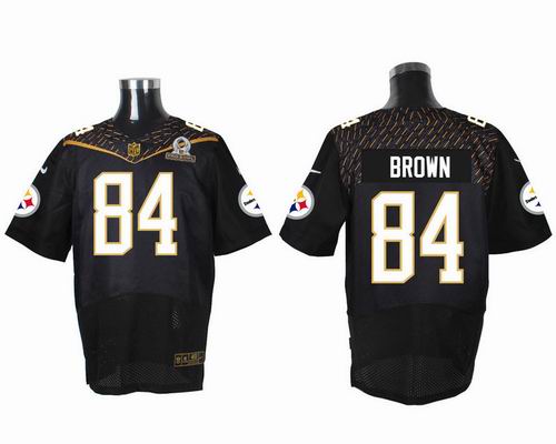 Nike Pittsburgh Steelers #84 Antonio Brown black 2016 Pro Bowl Elite Jersey