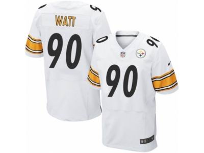 Nike Pittsburgh Steelers #90 T. J. Watt Elite White NFL Jersey