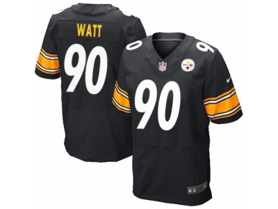 Nike Pittsburgh Steelers #90 T.J. Watt Elite Black Jersey