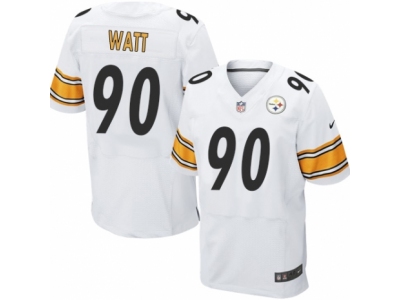 Nike Pittsburgh Steelers #90 T.J. Watt Elite White Jersey