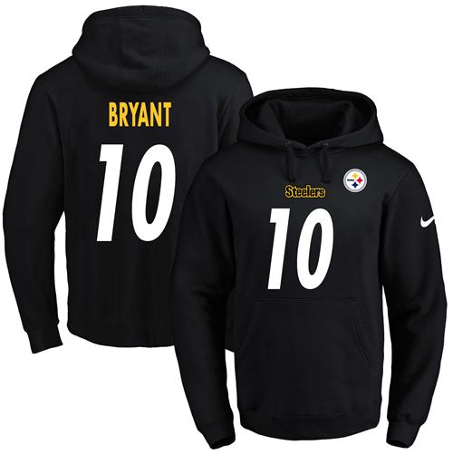Nike Pittsburgh Steelers 10 Martavis Bryant Black Name Number Pullover NFL Hoodie