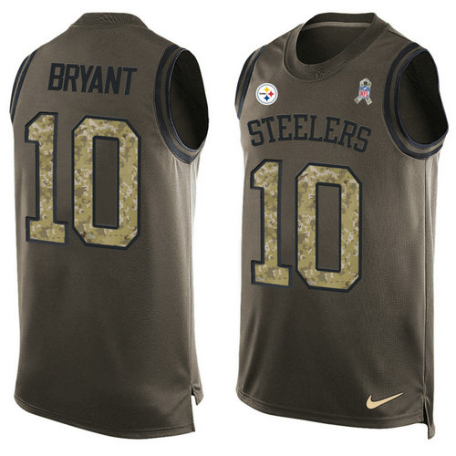 Nike Pittsburgh Steelers 10 Martavis Bryant Green NFL Limited Salute To Service Tank Top Jersey