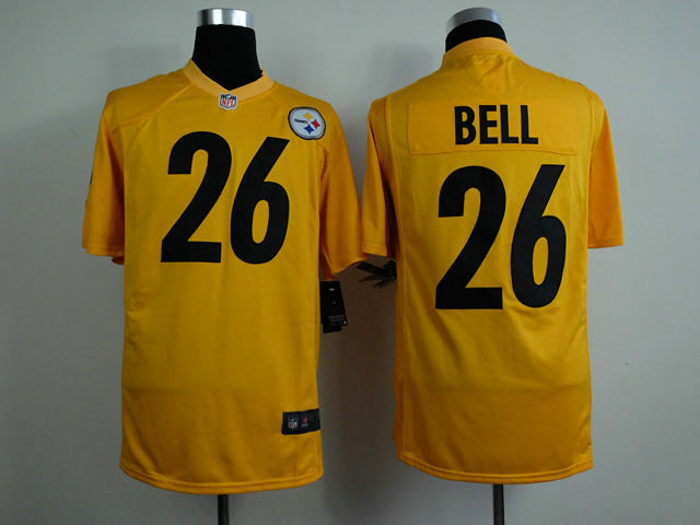 Nike Pittsburgh Steelers 26 Le'Veon Bell game yellow NFl jerseys