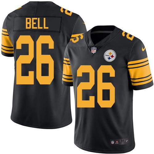 Nike Pittsburgh Steelers 26 Le-Veon Bell Black NFL Limited Color Rush Jersey