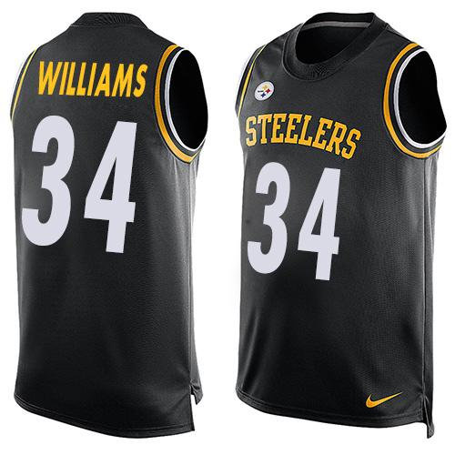 Nike Pittsburgh Steelers 34 DeAngelo Williams Black Team Color NFL Limited Tank Top Jersey