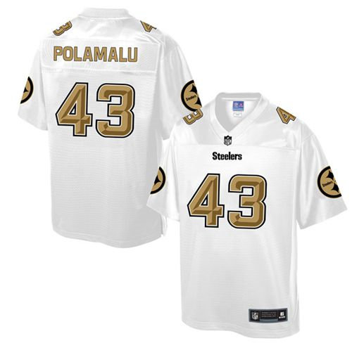 Nike Pittsburgh Steelers 43 Troy Polamalu White NFL Pro Line Fashion Game Jersey