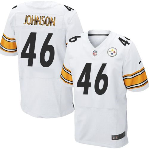 Nike Pittsburgh Steelers 46 Will Johnson White NFL Elite Jersey