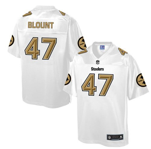 Nike Pittsburgh Steelers 47 Mel Blount White NFL Pro Line Fashion Game Jersey
