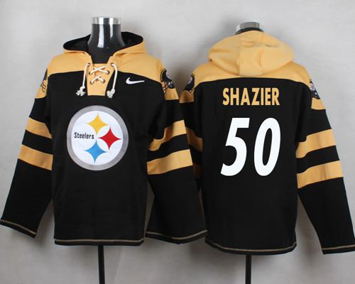 Nike Pittsburgh Steelers 50 Ryan Shazier Black Player Pullover NFL Hoodie