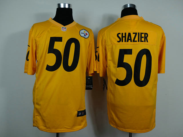 Nike Pittsburgh Steelers 50 Ryan Shazier game yellow NFL jerseys