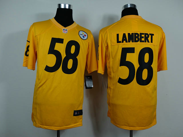 Nike Pittsburgh Steelers 58 Jack Lambert yellow game NFL Jersey