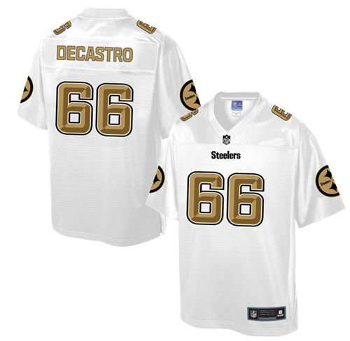 Nike Pittsburgh Steelers 66 David DeCastro White NFL Pro Line Fashion Game Jersey