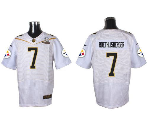 Nike Pittsburgh Steelers 7 Ben Roethlisberger White 2016 Pro Bowl NFL Elite Jersey