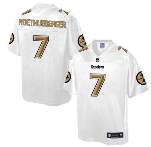 Nike Pittsburgh Steelers 7 Ben Roethlisberger White NFL Pro Line Fashion Game Jersey