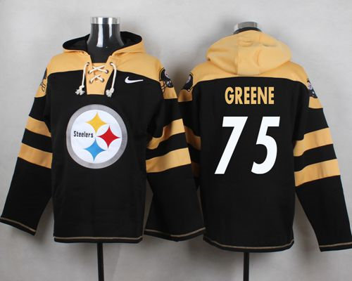 Nike Pittsburgh Steelers 75 Joe Greene Black Player Pullover NFL Hoodie