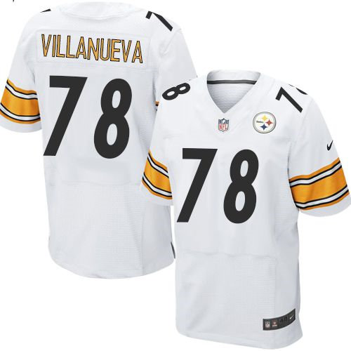 Nike Pittsburgh Steelers 78 Alejandro Villanueva White NFL Elite Jersey