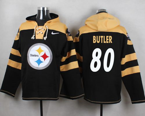 Nike Pittsburgh Steelers 80 Jack Butler Black Player Pullover NFL Hoodie