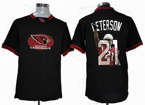 Nike Printed Arizona Cardinals 21 Patrick Peterson black Portrait Fashion Game Jersey