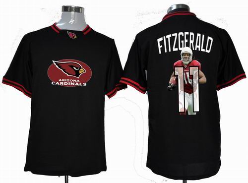 Nike Printed Arizona Cardinals Larry Fitzgerald #11 black Portrait Fashion Game Jersey
