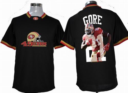 Nike Printed San Francisco 49ers #21 Frank Gore black Portrait Fashion Game Jersey