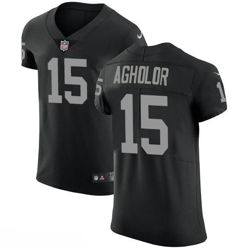 Nike Raiders #15 Nelson Agholor Black Team Color Men's Stitched NFL Vapor Untouchable Elite Jersey