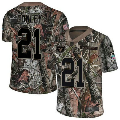 Nike Raiders #21 Gareon Conley Camo Youth Stitched NFL Limited Rush Realtree Jersey