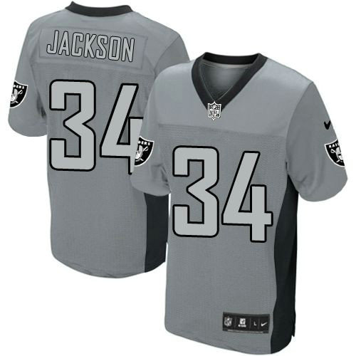 Nike Raiders #34 Bo Jackson Grey Shadow Youth Stitched NFL Elite Jersey